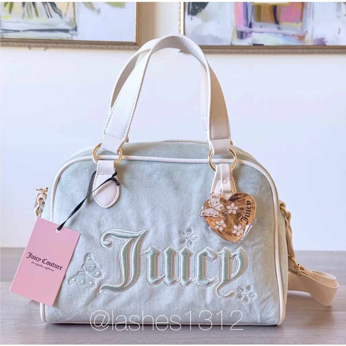 Juicy Couture Bag Juicy in The Sky Bowler Satchel - Mint Green