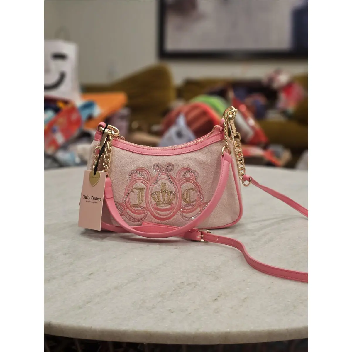 Juicy Couture Lovers Club Pink Diamond Lemonade Shoulder Bag Cute Bag