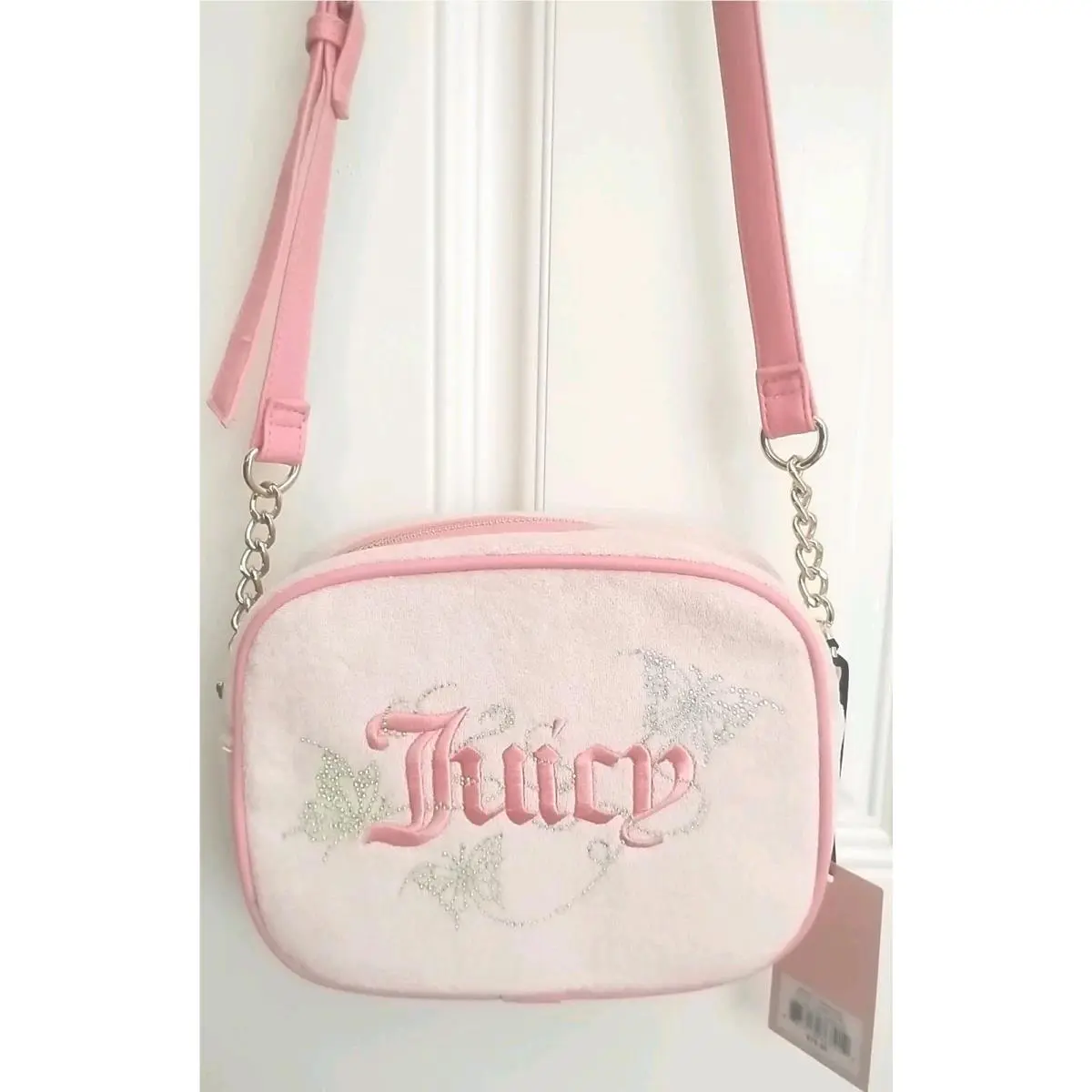 Juicy Couture Pink Terry Cloth Small Spring Summer Crossbody