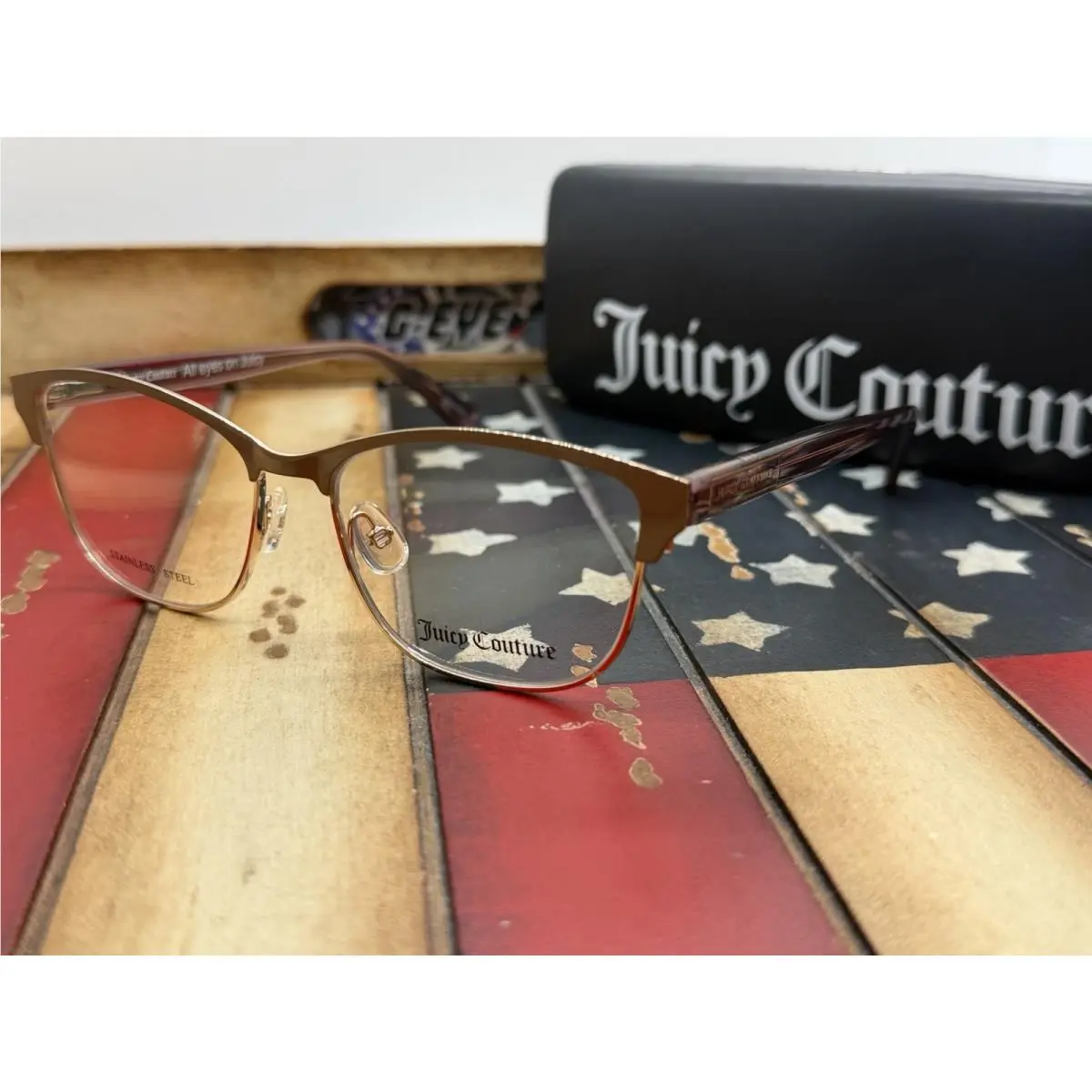 Juicy Couture Eyeglasses JU220 Fwm 52mm Stainless Frame Option To Add RX