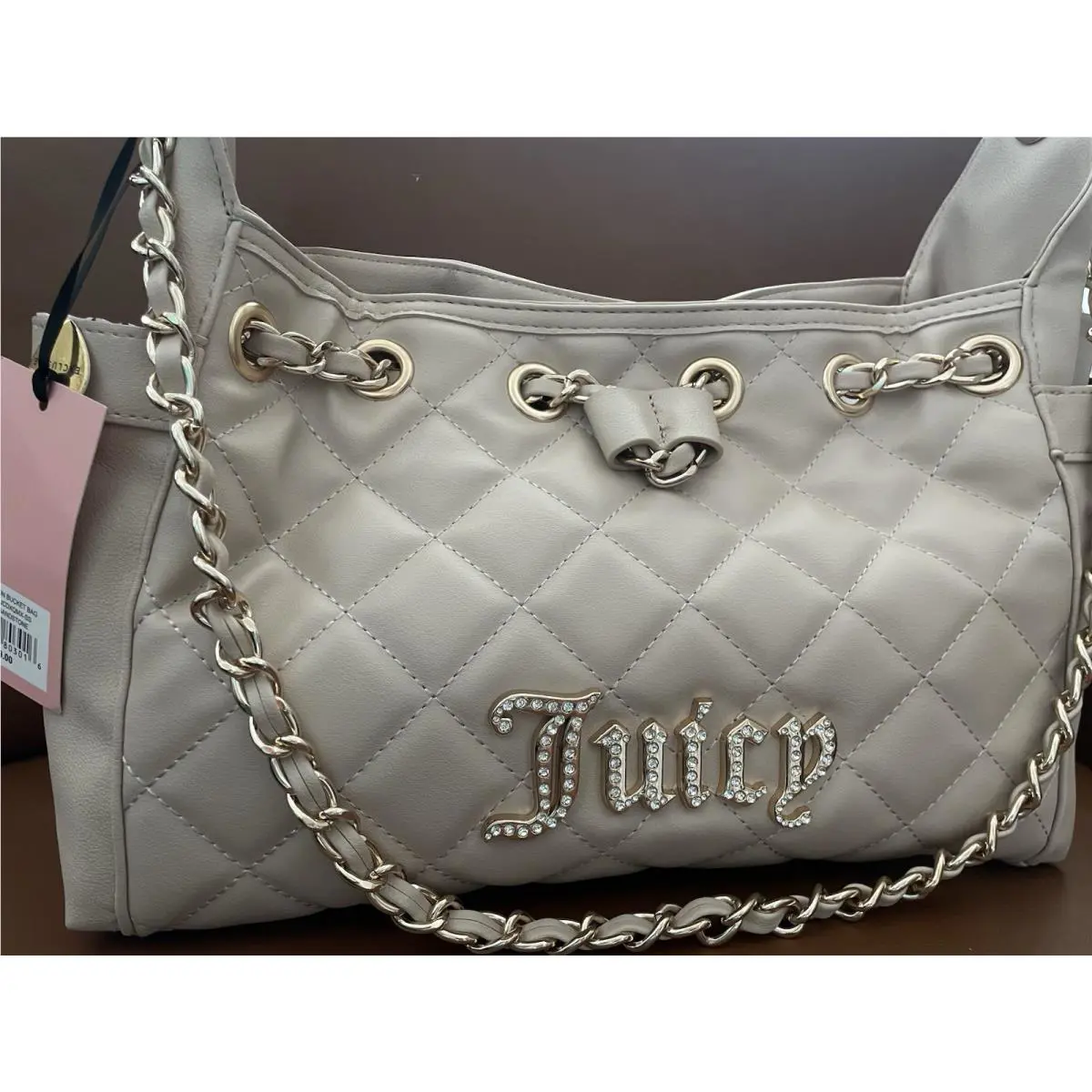 Juicy Couture Fashion Icon Bucket Bag Sandstone Size Medium