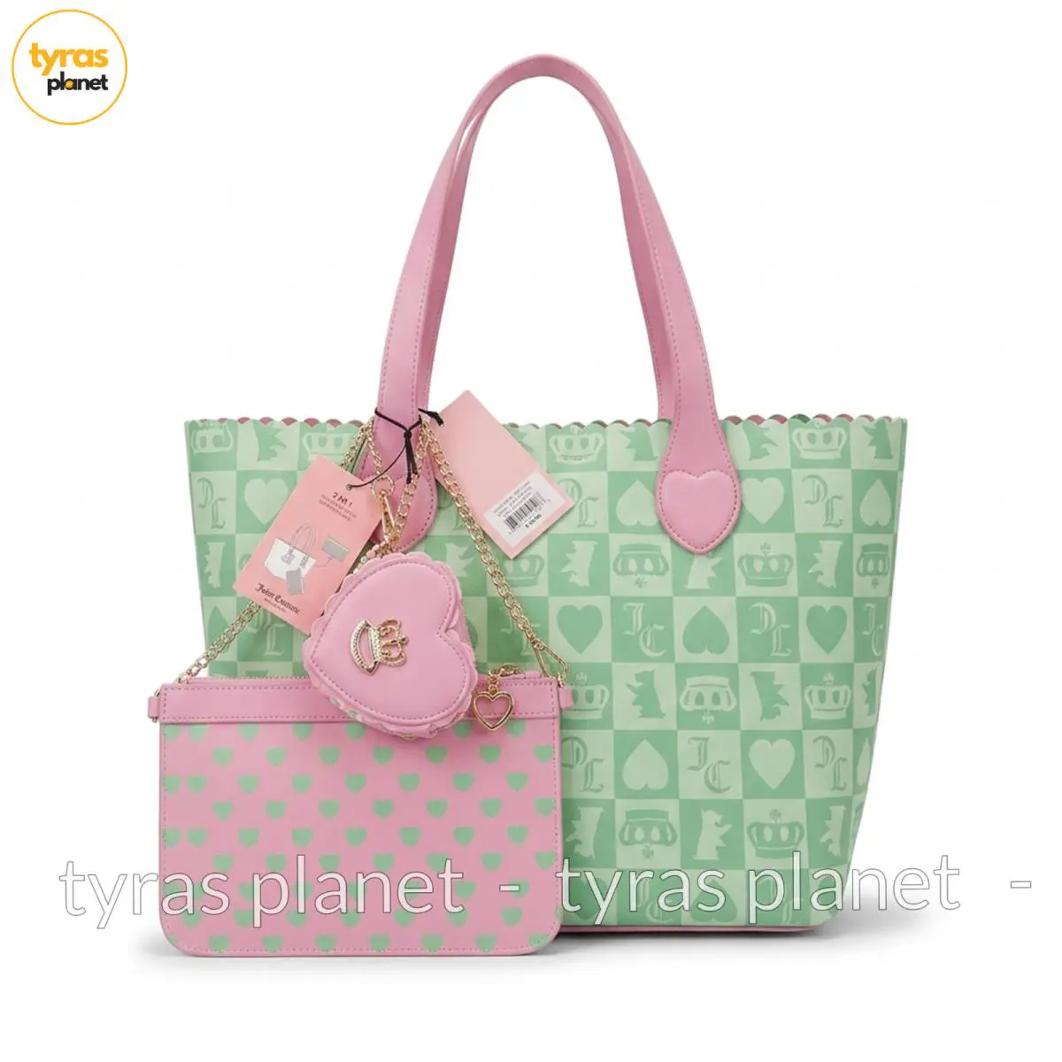 Release Juicy Couture Retro Green Sweet Break Time 2-in-1 Tote Wristlet