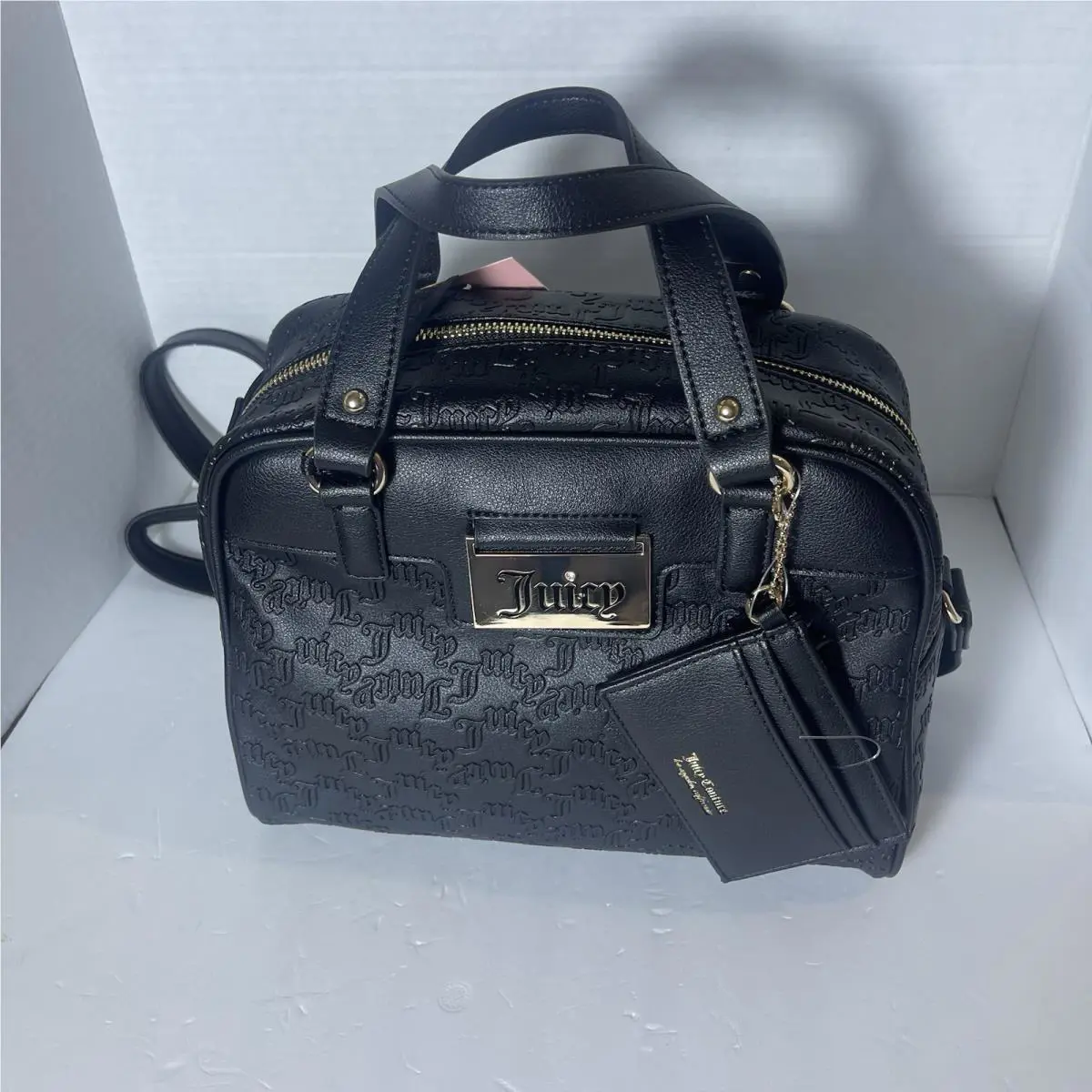 Juicy Couture Black Satchel Gothic Dots