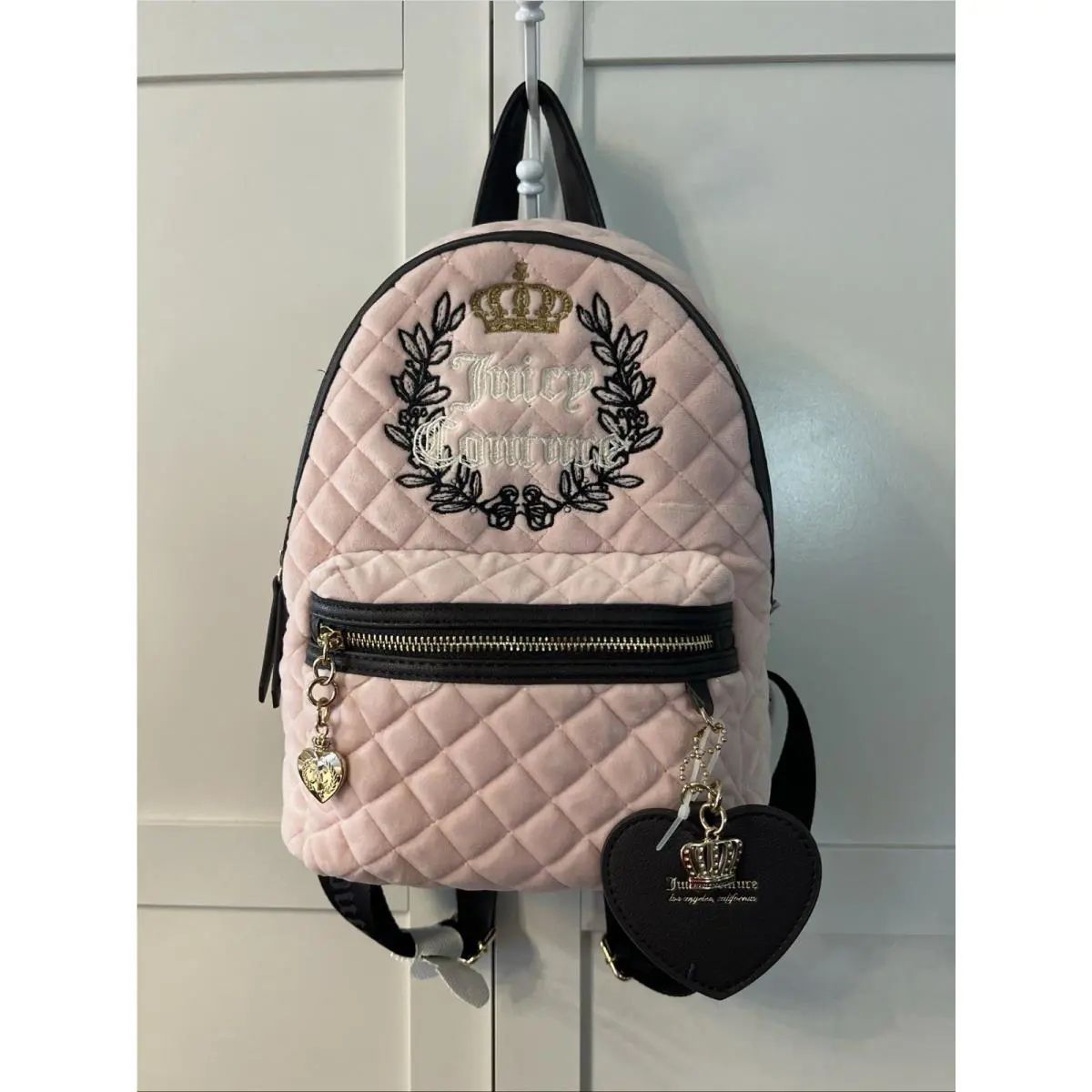 Juicy Couture Royal Moment Backpack Velour Pink/ Chocolate