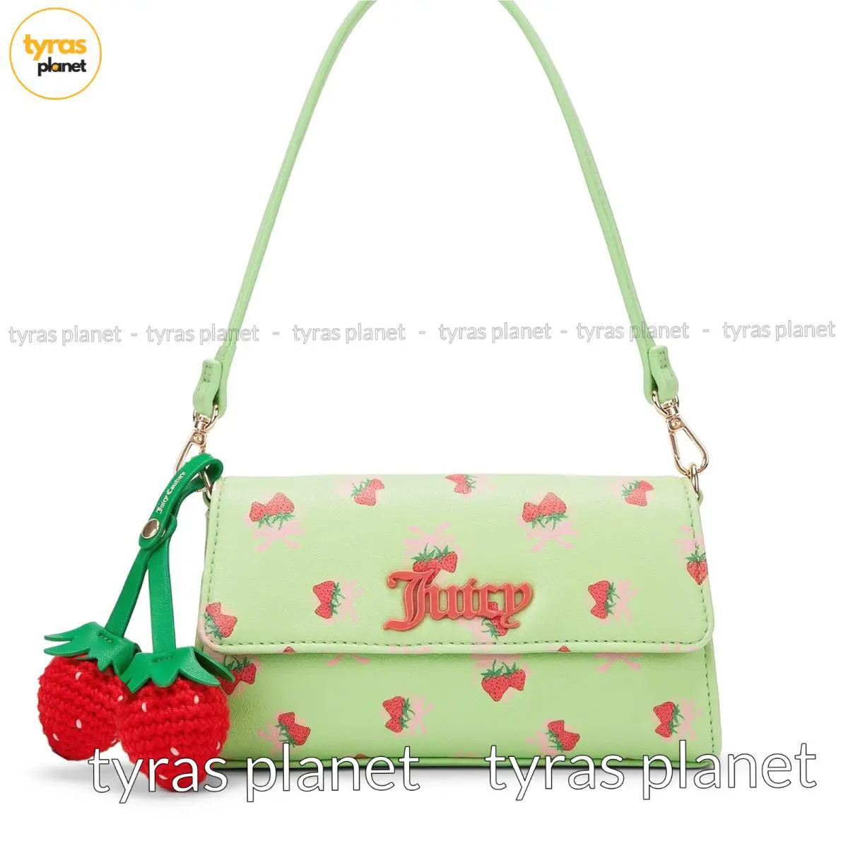 Juicy Couture Sweet Strawberry Crossbody Bag Retro Green Berry Coquette