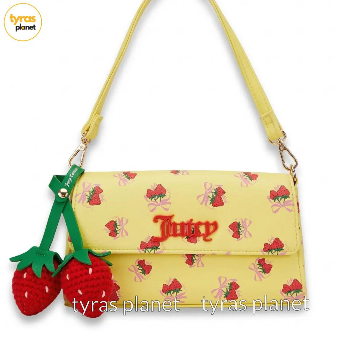 Juicy Couture Sweet Strawberry Crossbody Bag Yellow Red Berry Coquette