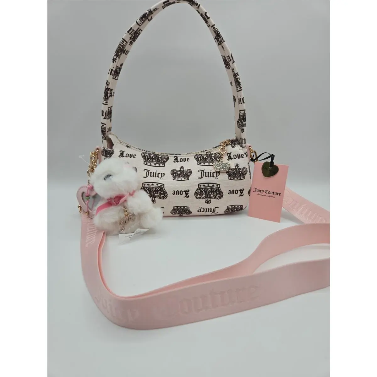 Juicy Couture Shoulder Bag Crossbody Juicy Festival Scottie Charm Crystal
