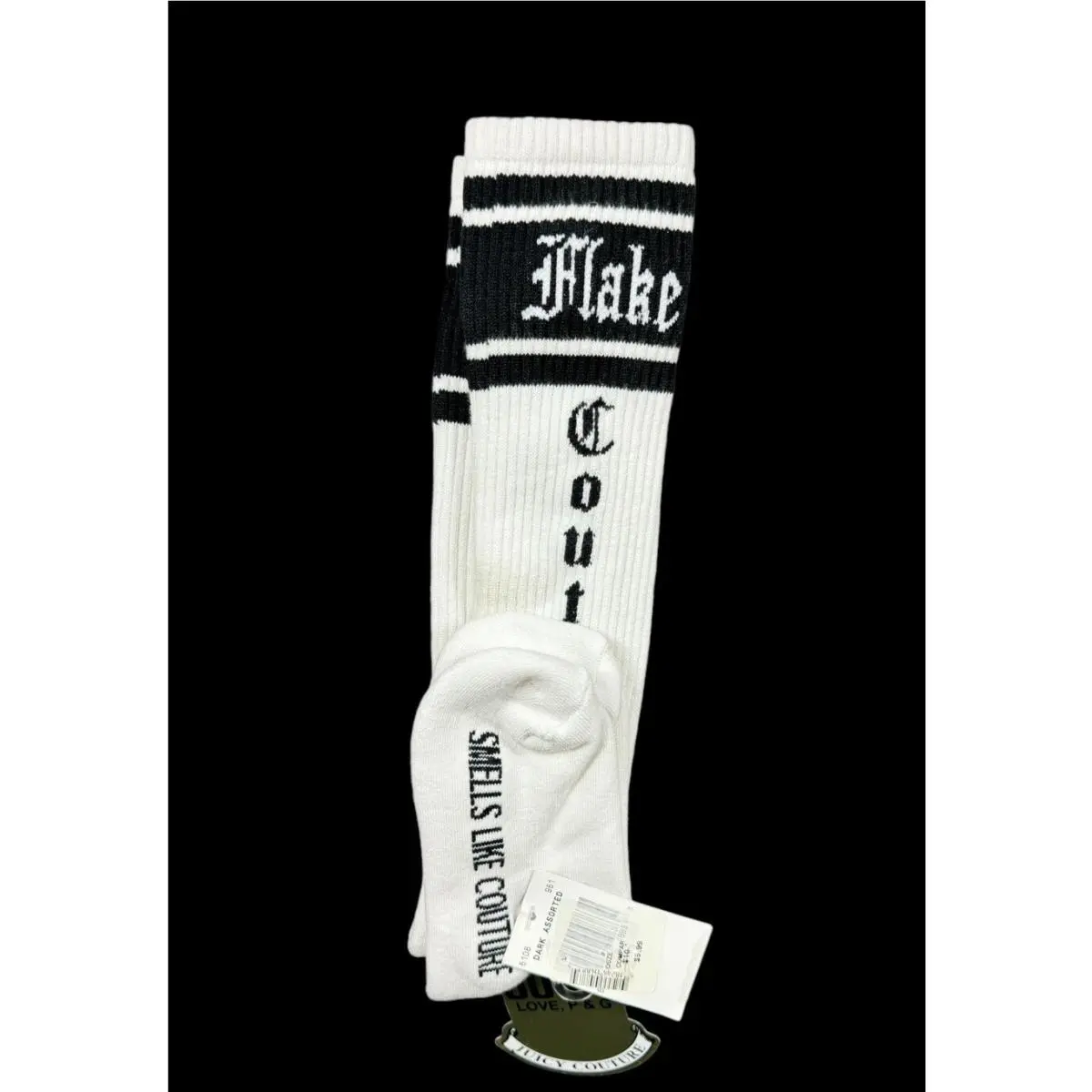 Vintage Juicy Couture Y2k Love P G Tube Socke Knee High W/ Tags Nos