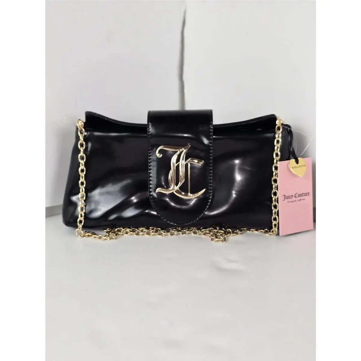 Juicy Couture Black Gold Logo Evening Bag