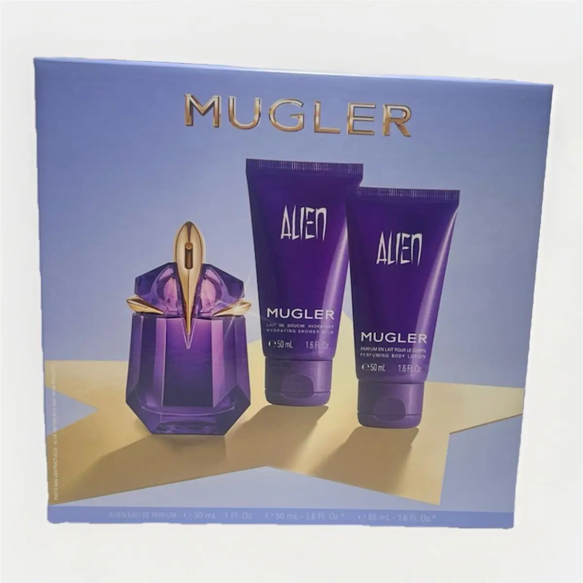 Thierry  Alien 3pc Gift Set with 1 oz Edp Spray+ 1.7oz Each B/l and S/g by Mugler