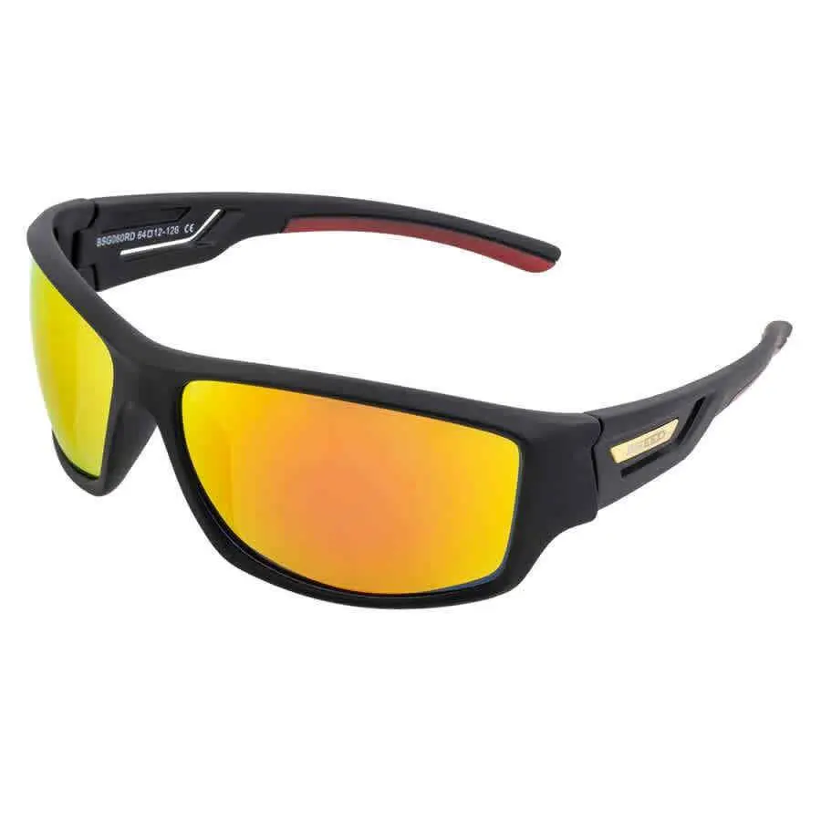 Breed Aquarius Mirror Coating Wrap Men`s Sunglasses BSG060RD BSG060RD
