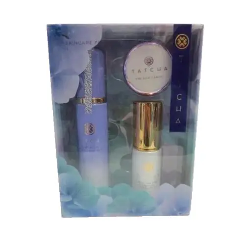 Tatcha Skincare For Makeup Lovers Set - Skin Mist Cleansing Oil Silk Canvas
