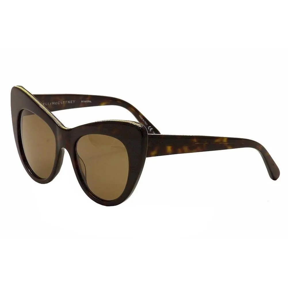 Stella Mccartney Women`s SC 0006S 0006/S 002 Havana/gold Cat Eye Sunglasses 53mm by Stella McCartney