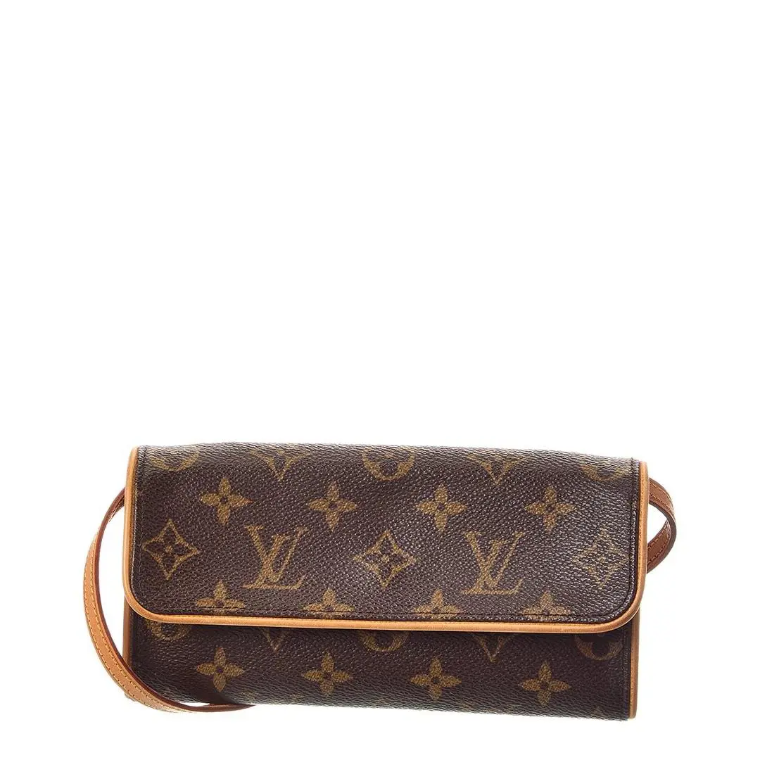 Brown Monogram Canvas Pochette Twin Pm Pre-loved by Louis Vuitton