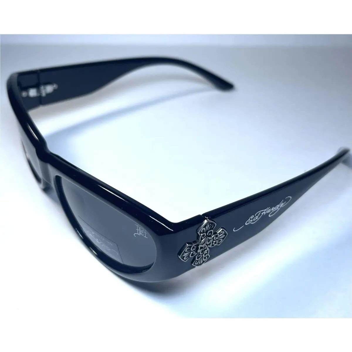 ED Hardy Black Silver Cross Sunglasses + Case by Ed Hardy
