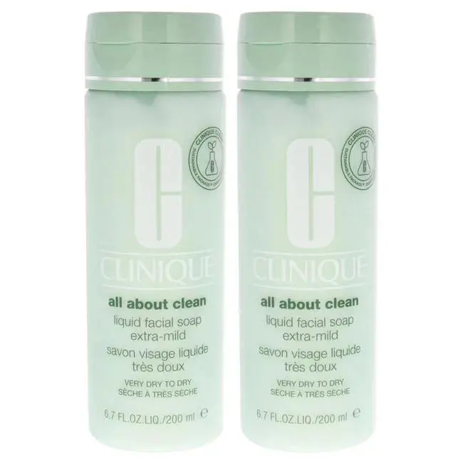 Clinique K0007201 6.7 oz All About Clean Liquid Facial Soap Extra Mild For