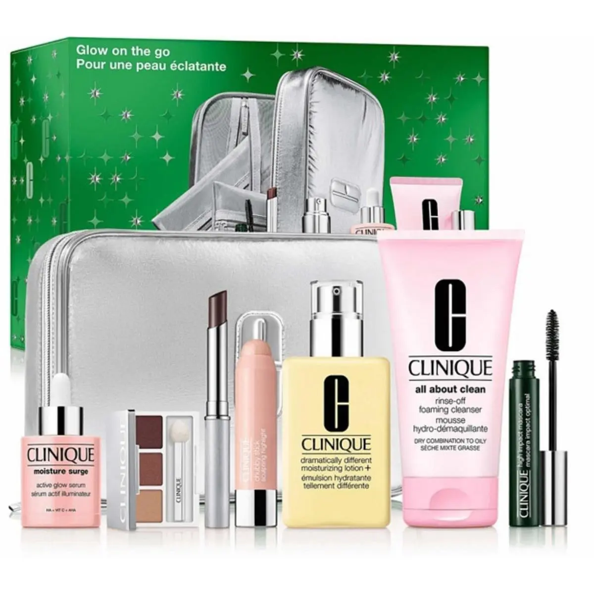 Macy`s Clinique 8-Pc. Glow on The Go Set a Value