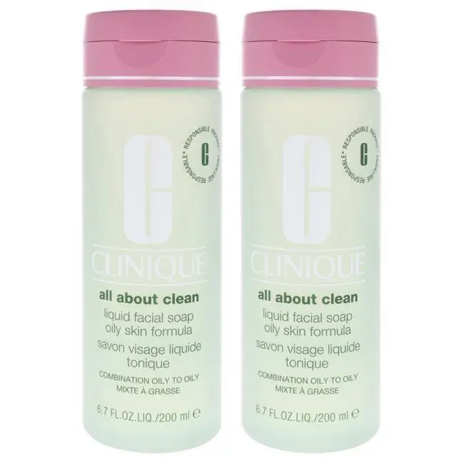 Clinique 6.7 oz All About Clean Liquid Facial Soap Oily Skin Formula For Unisex