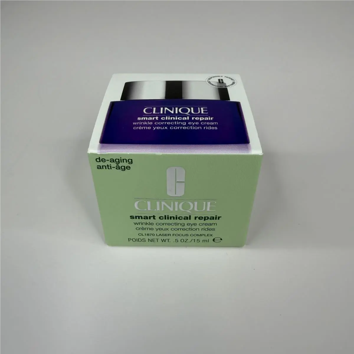 Clinique Smart Clinical Repair Eye Cream 15ml Wrinkle Correcting Under Eye Green