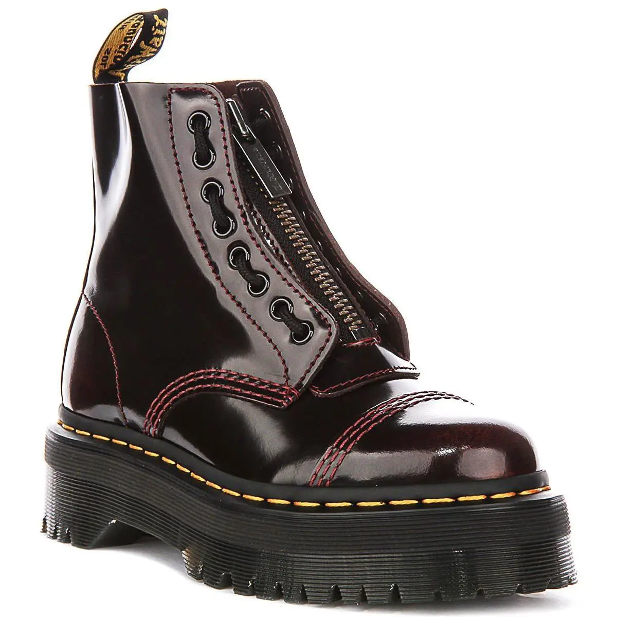Dr Martens Sinclair Arcadia Leather Platform Womens Boots In Cherry US 5 - 10 - Cherry