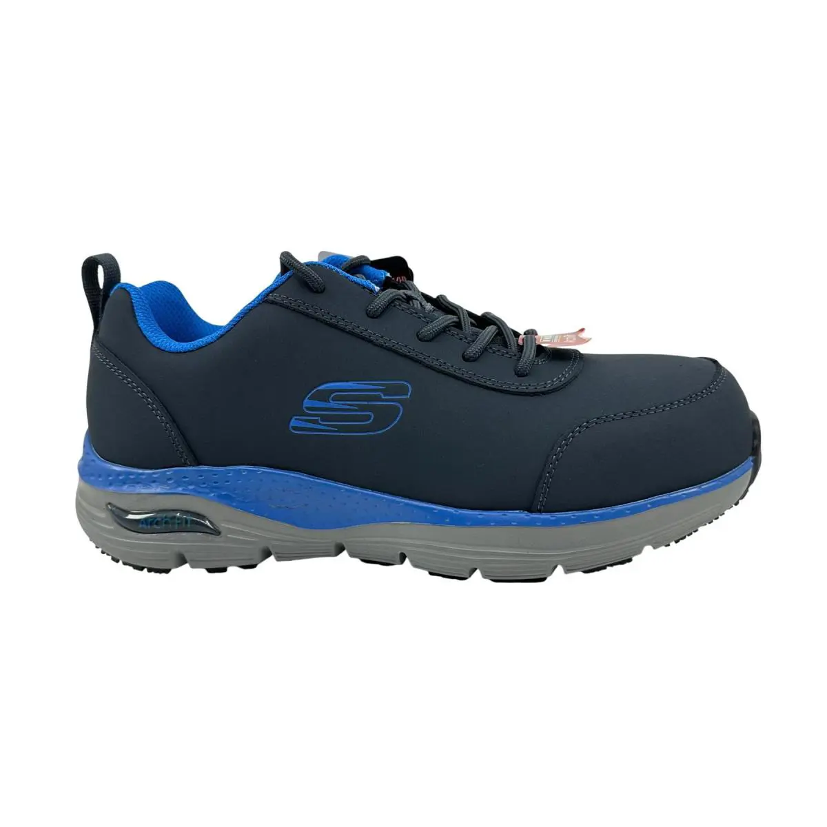 Skechers Beau Navy Blue Mens Athletic Archfit SR EH Safety Toe Sneaker - Blue, Manufacturer: Navy Blue