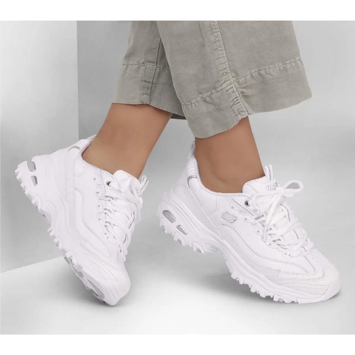 Skechers shoes - WHITE/SILVER 2