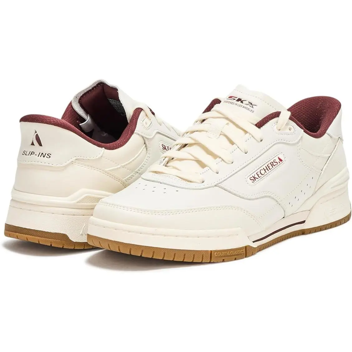 Skechers shoes - Slip-ins Recoil - Recoil - 254200/NTBG - Natural/Burgundy 3