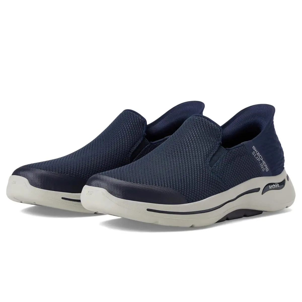 Man`s Shoes Skechers Performance GO Walk Arch Fit Hands Free Slip-ins - Navy