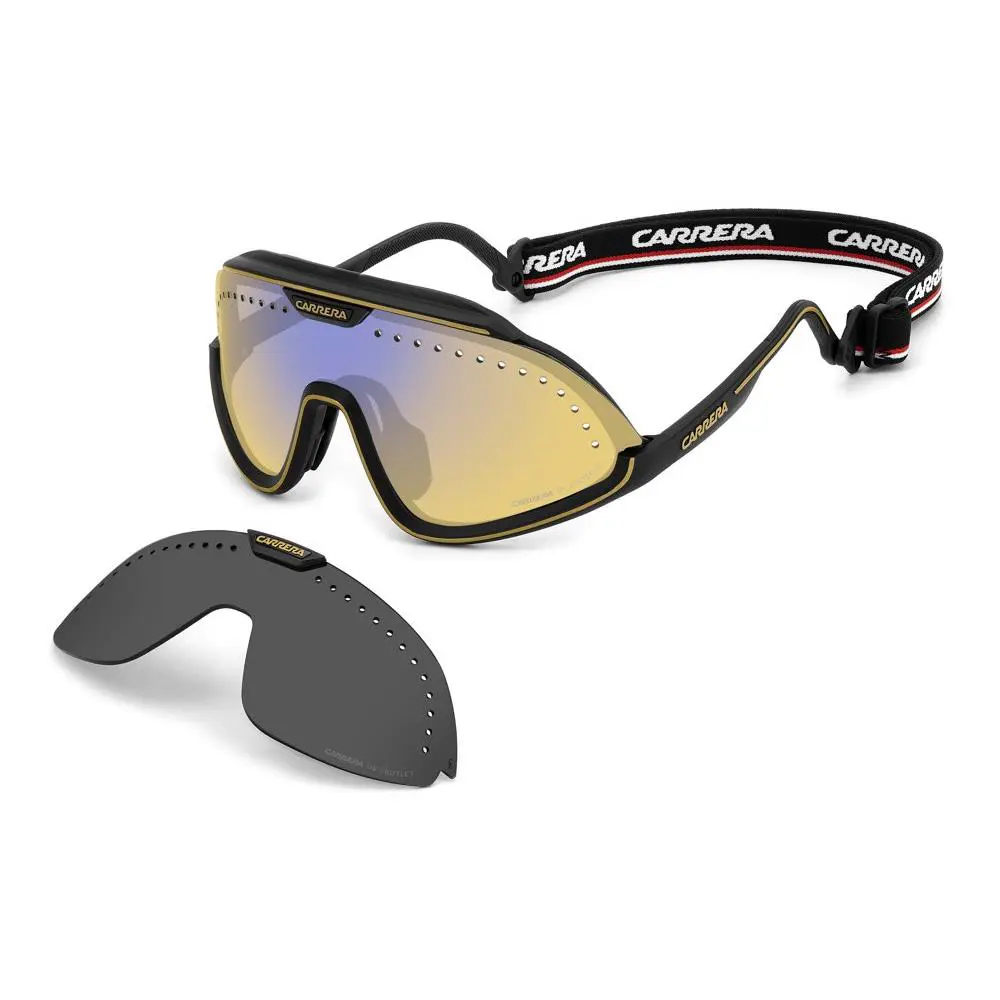 Carrera C-SPORT-01/S Sunglasses Sun Glasses MT BK GD I46HW 99mm Me - Frame: MT BK GD, Lens: HW YELLOW, Code: I46HW
