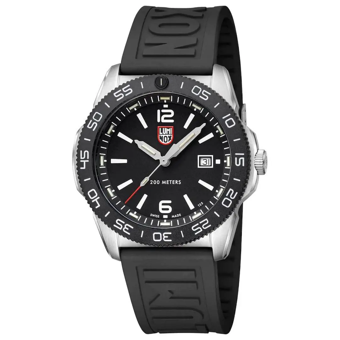 Luminox Pacific Diver Rubber Strap Black Dial Quartz Divers XS.3121.1 Mens Watch