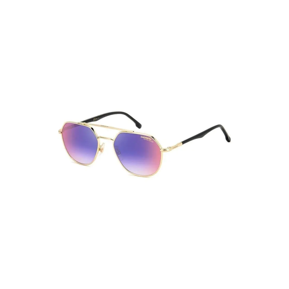 Carrera Eyewear Women 53mm Gradient Round Sunglasses Black Gold B/