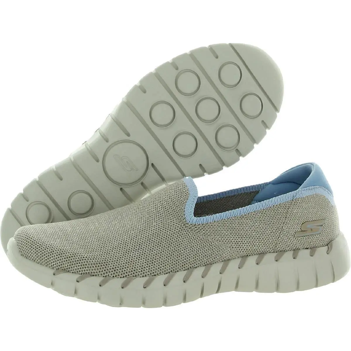 Skechers 124336/tpbl Go Walk Smart 2 Light Glimmer Taupe Blue Women Size 6.5 - Taupe Blue