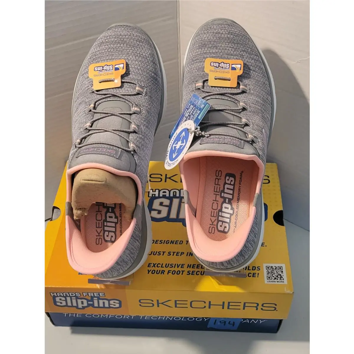 Skechers shoes - Skechers Slip-Ins - Gray & Pink (UPC: 197976574878) 1