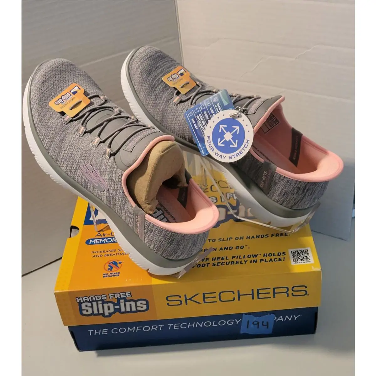 Skechers shoes - Skechers Slip-Ins - Gray & Pink (UPC: 197976574878) 2