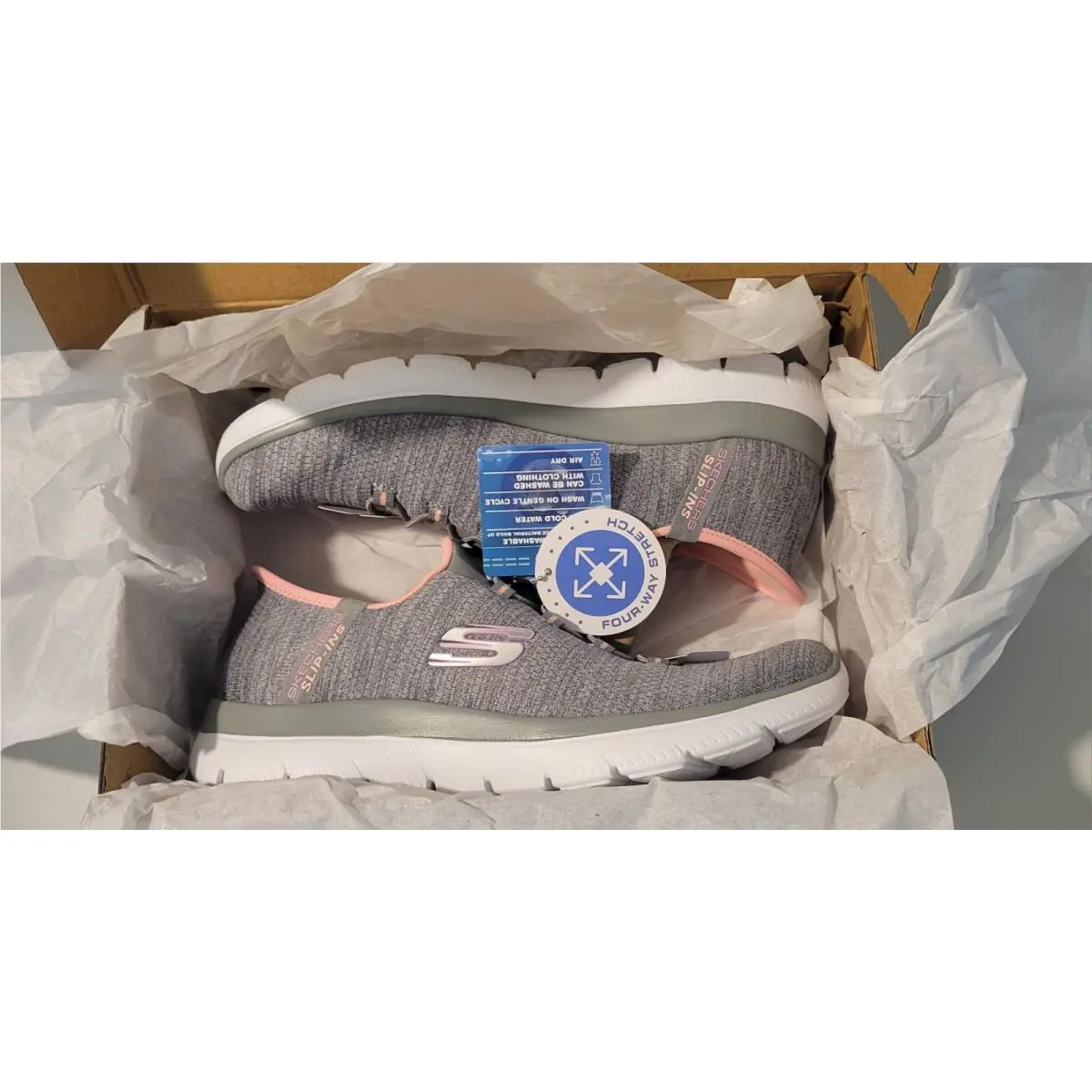 Skechers shoes - Skechers Slip-Ins - Gray & Pink (UPC: 197976574878) 5