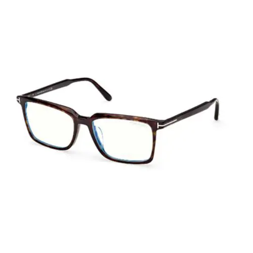Tom Ford FT6100 D B 052 Dark Havana Square Men`s Eyeglasses