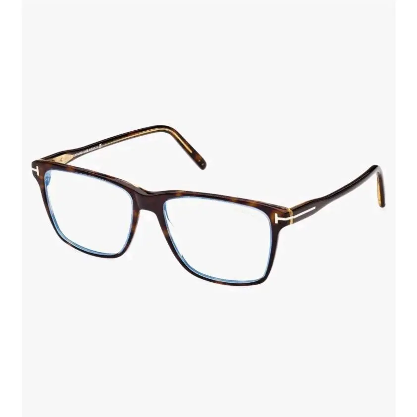Eyeglasses Tom Ford FT 5817 -B 055 Shiny Bilayer Transp Blue Classic Havana