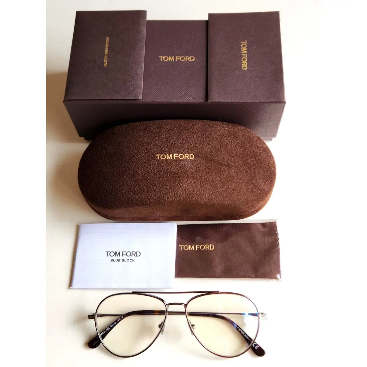 Tom Ford Blue Block Shiny Gunmetal Unisex Eyeglass Frames