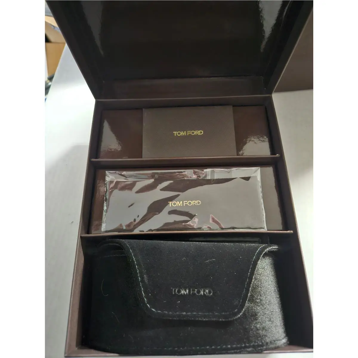 Tom Ford Sunglasses Presentation Gift Box W/3 Compartments Magnetic Lg Case