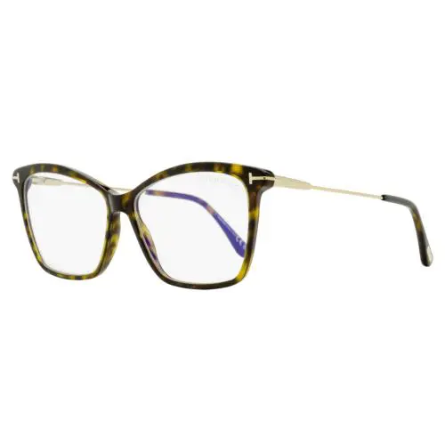 Tom Ford Butterfly Blue Block Eyeglasses TF5687-B 052 Havana/gold 56mm FT5687