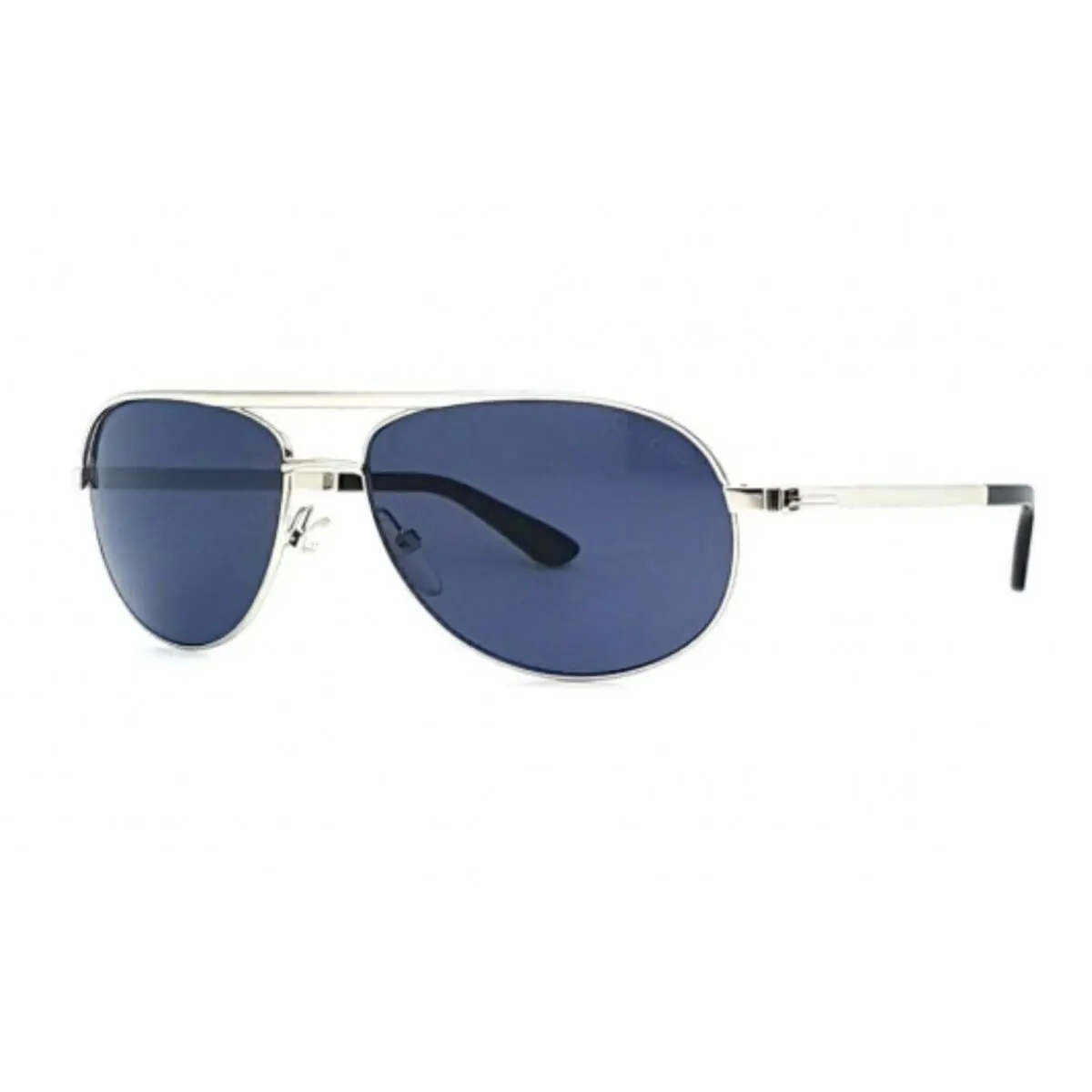 Tom Ford Sunglasses Mathias TF 143 18V Silver Aviator Frames w/ Blue Lenses