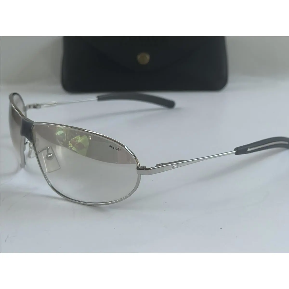 Nos Police 2746 Vintage Silver Sunglasses Occhiali da Sole Case