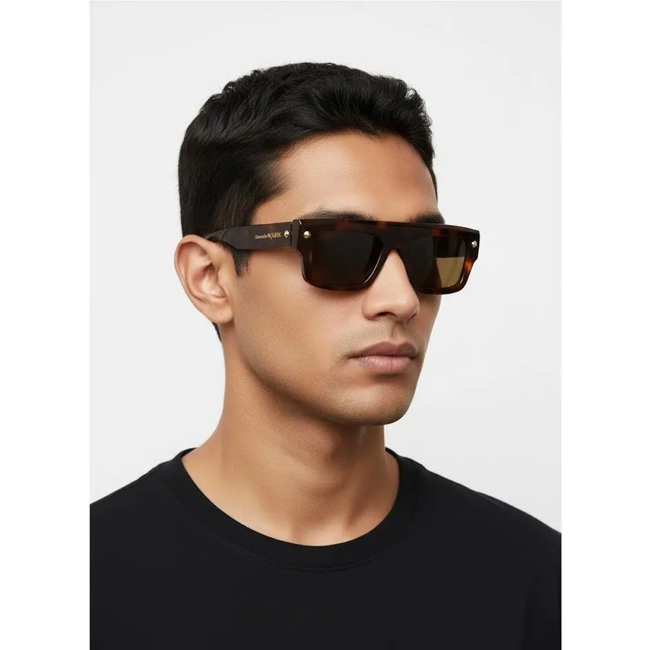 Mcqueen Women 52mm Rectangular Sunglasses Havana Havana Brown