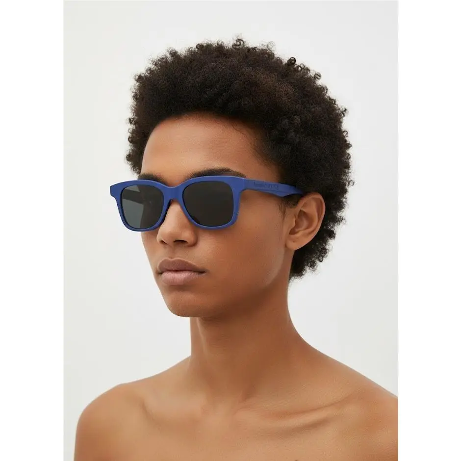 Mcqueen Men 52mm Square Sunglasses Blue Blue Blue