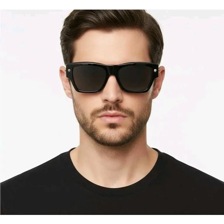 Mcqueen Men 53mm Square Sunglasses Black Black Grey
