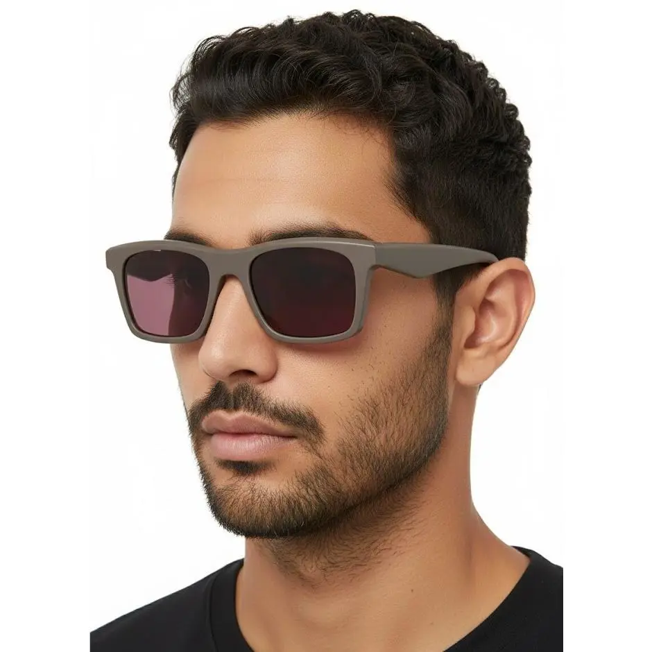 Mcqueen Men 53mm Square Sunglasses Brown Brown Violet