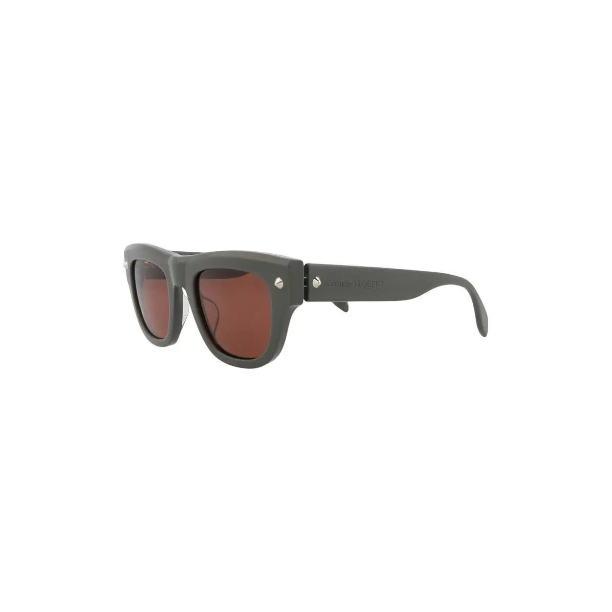 Mcqueen Men 51mm Square Sunglasses Grey Grey Brown
