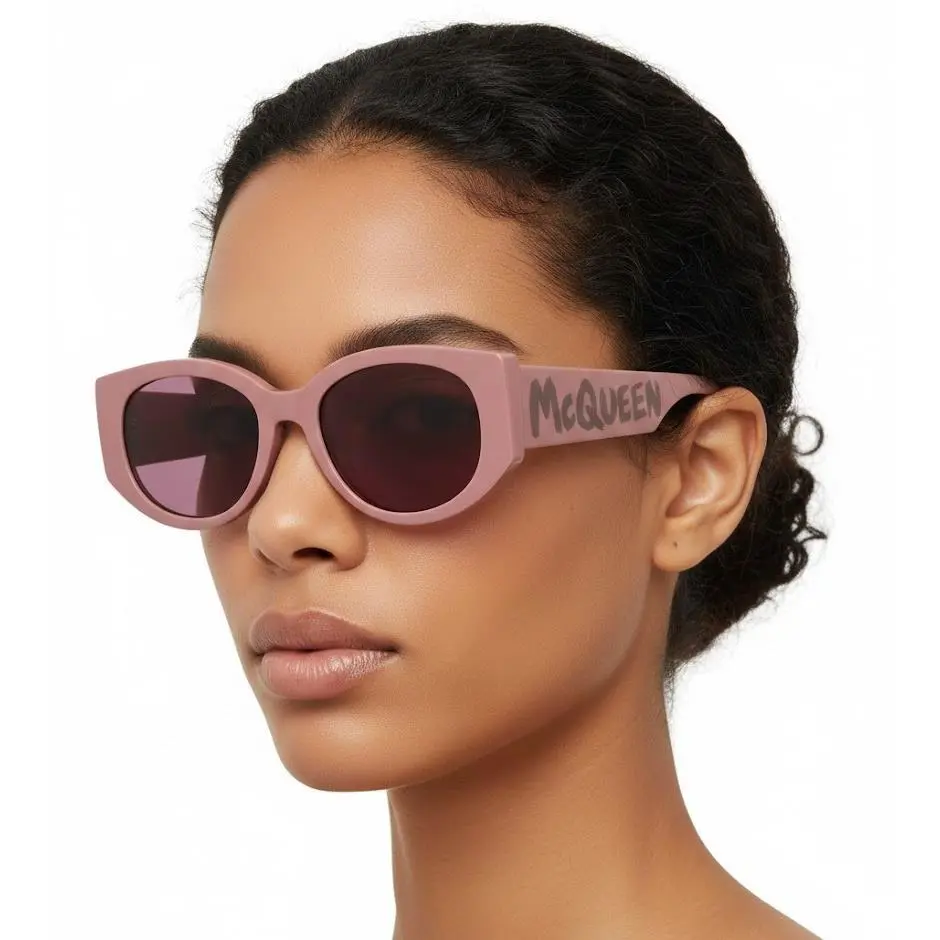 Alexander Mcqueen Round-frame Recycled Acetate Sunglasses Women Fashion