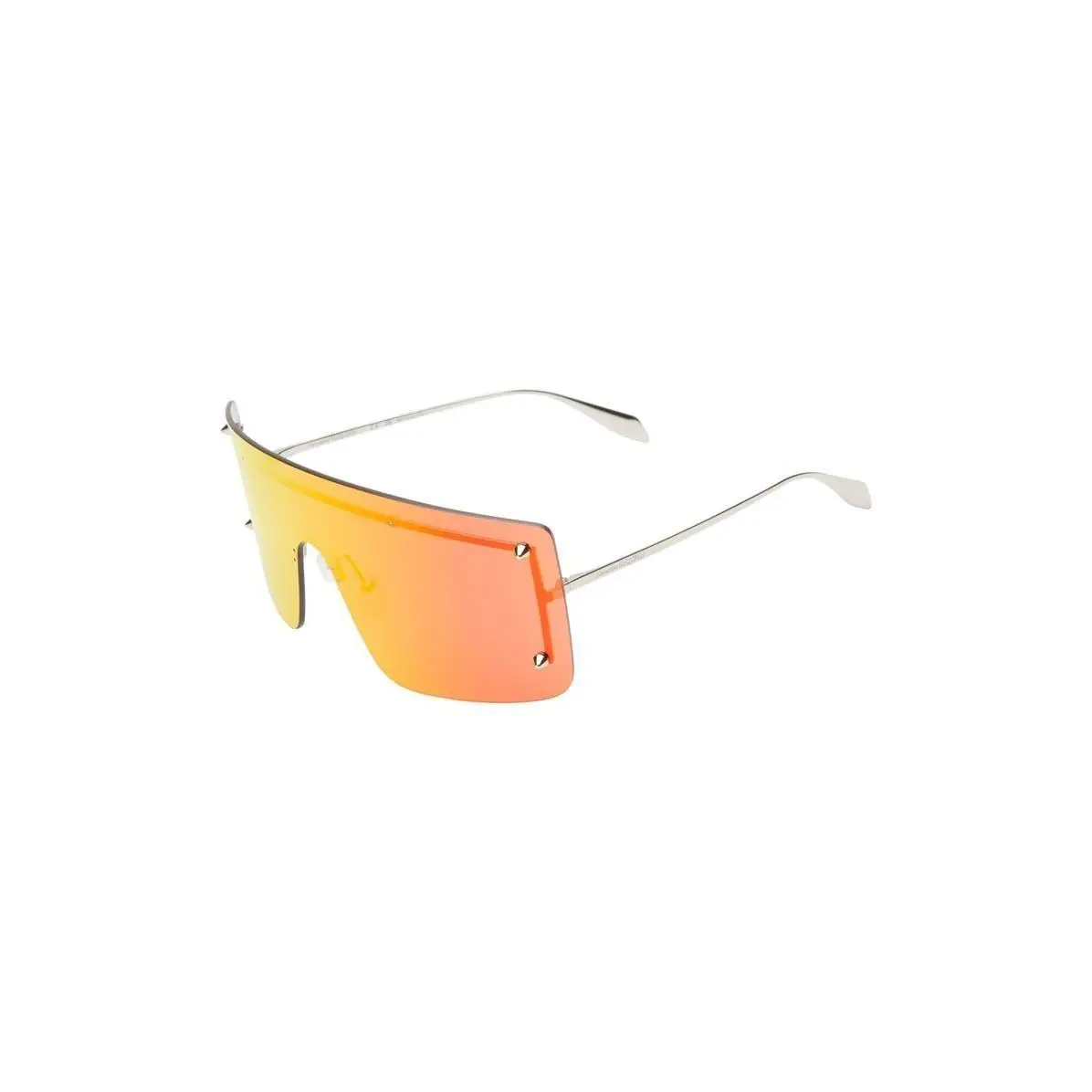 Mcqueen Women 99mm Rimless Aviator Sunglasses Silver Silver Red