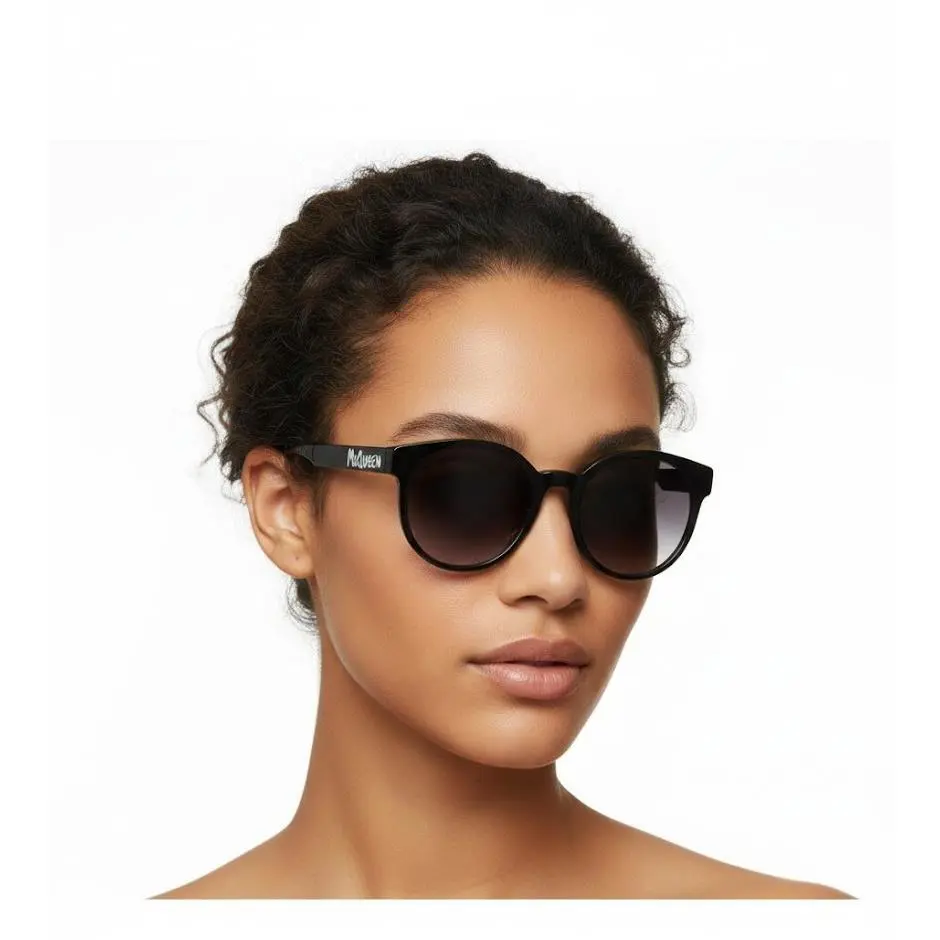 Alexander Mcqueen Round-frame Acetate Sunglasses Women Fashion